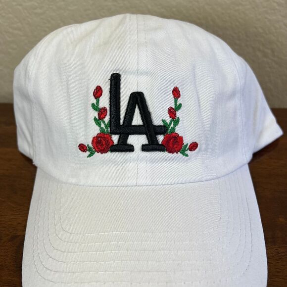 LA white rose Baseball cap with adjustable Streetwear South Central City  Angels - Picture 9 of 11